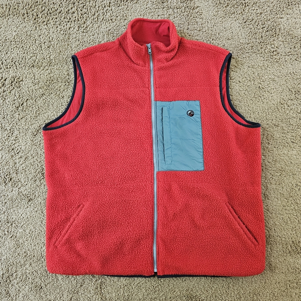 Southern Proper Men's Red Fleece Vest